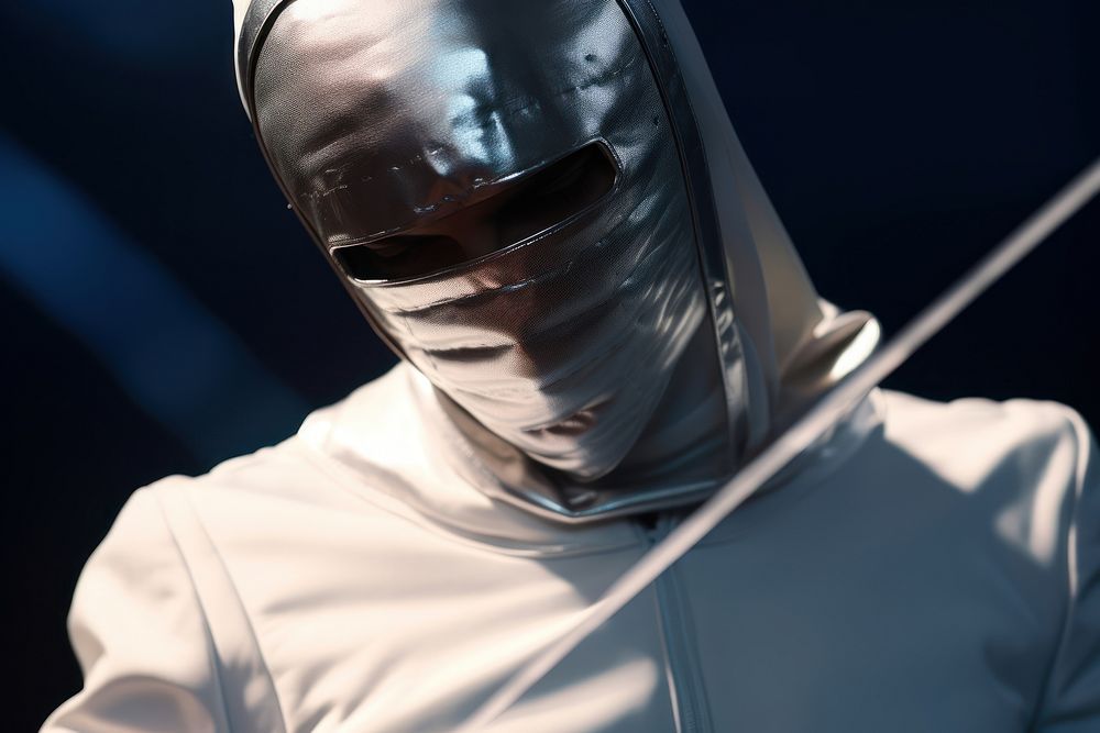 Male fencing adult protection headwear. AI generated Image by rawpixel.