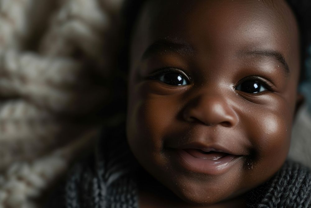 Happy baby photography portrait face. AI generated Image by rawpixel.