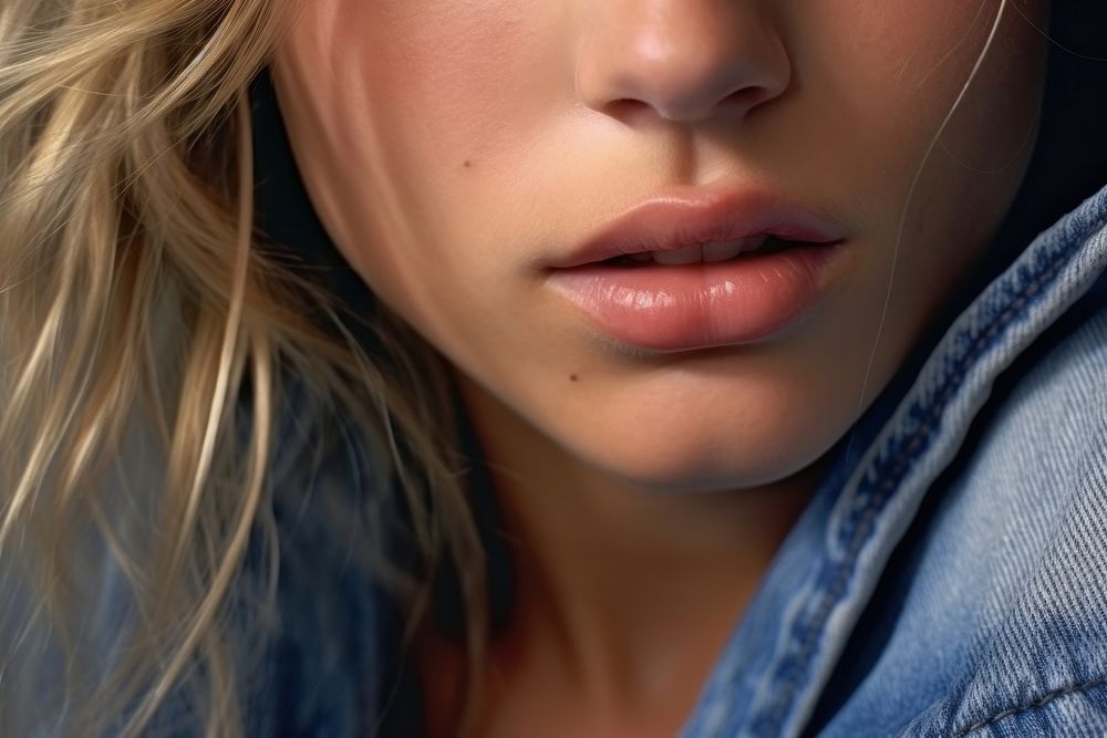 Jeans skin face perfection. AI generated Image by rawpixel.