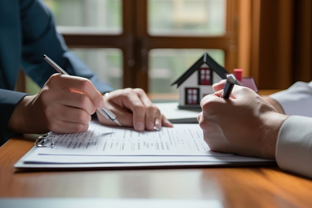 Real estate broker agent document agreement writing. 