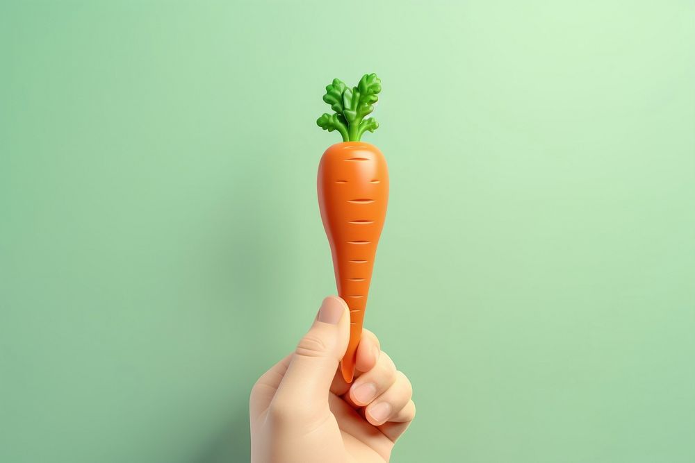 Carrot vegetable holding plant. AI generated Image by rawpixel.