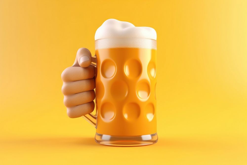 Beer mug drink glass hand. AI generated Image by rawpixel.