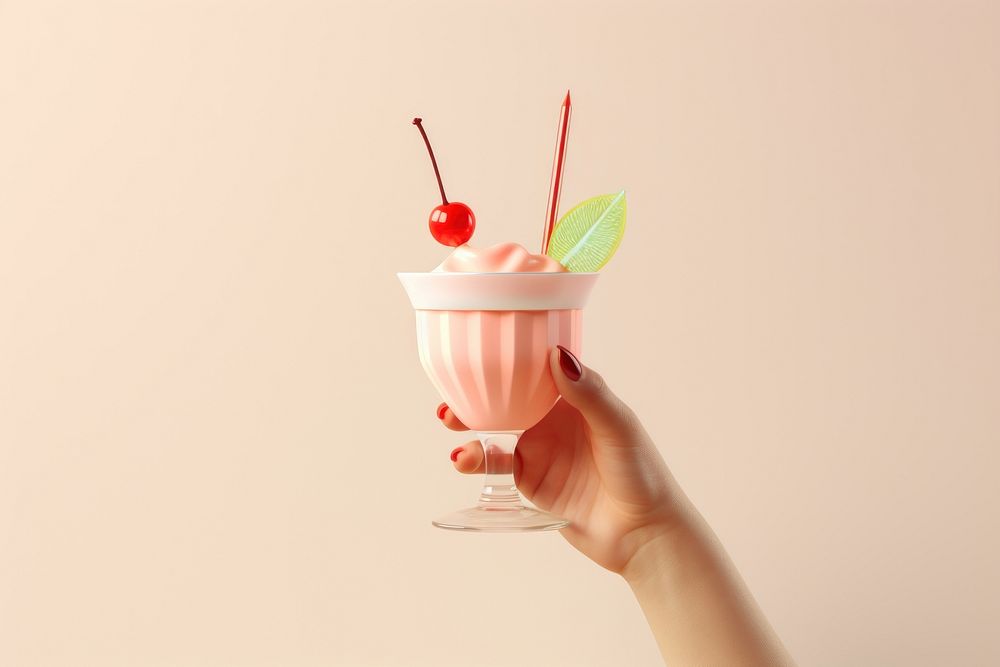 Cocktail dessert holding food. AI generated Image by rawpixel.