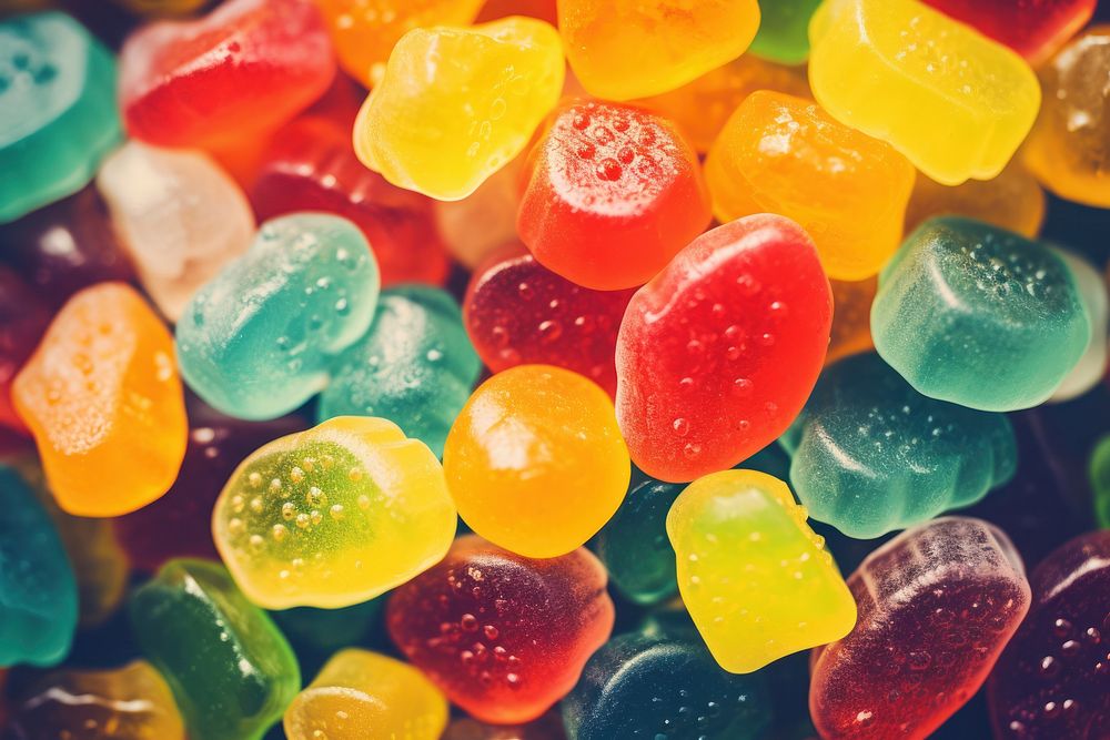 Jelly candy confectionery food backgrounds. AI generated Image by rawpixel.