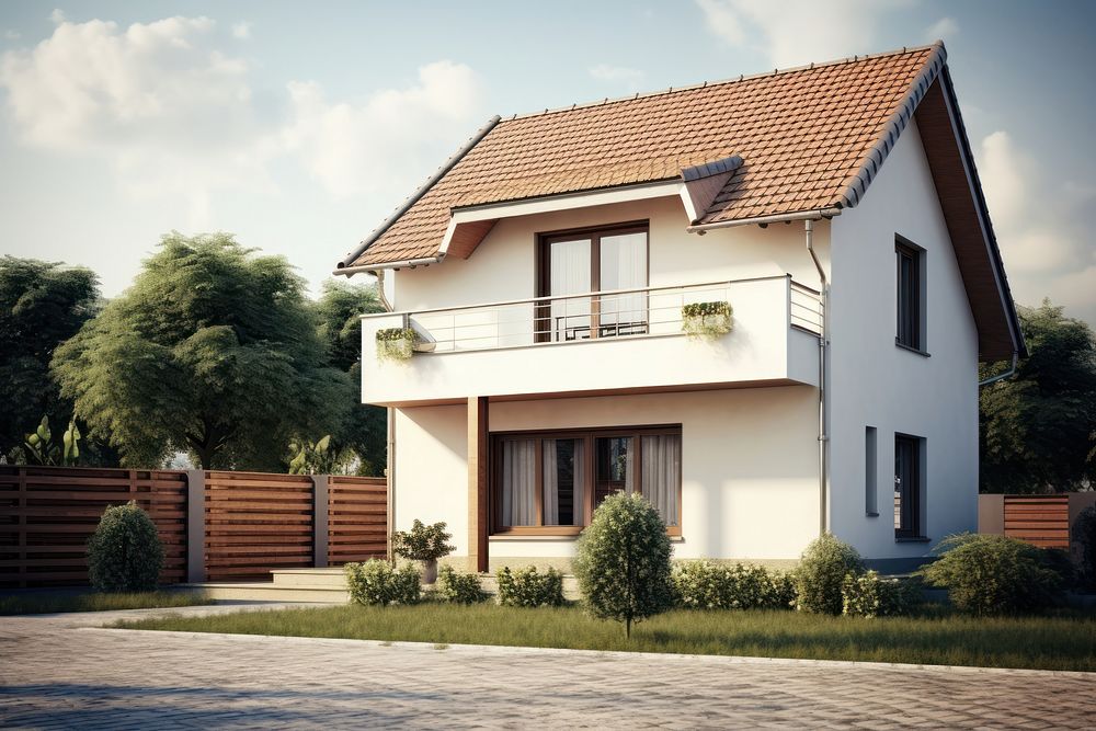 Simple house architecture building cottage. AI generated Image by rawpixel.