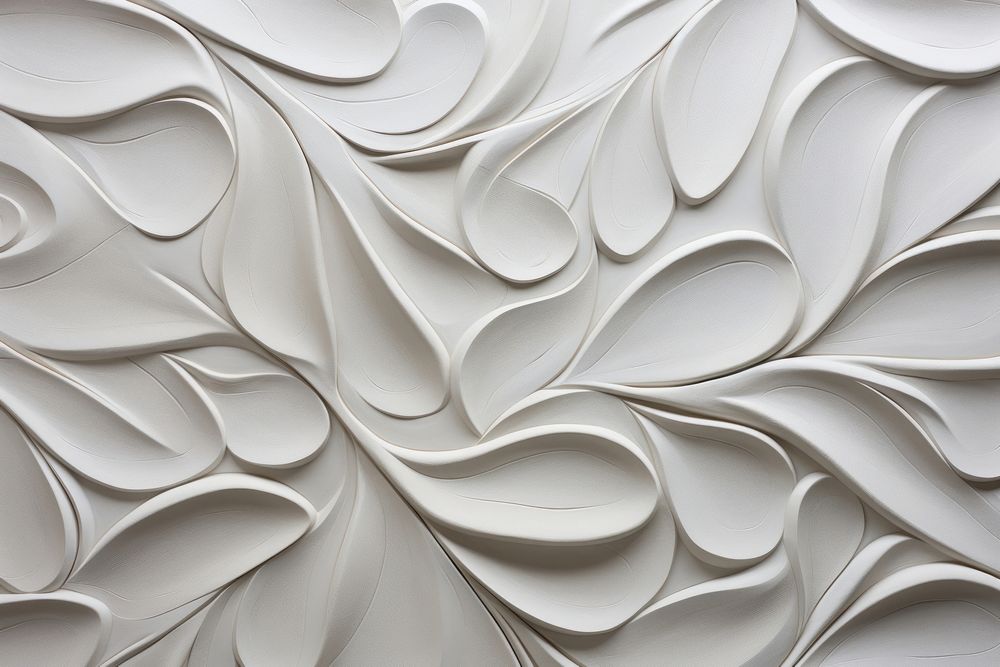 Wildflower pattern curve white. AI generated Image by rawpixel.