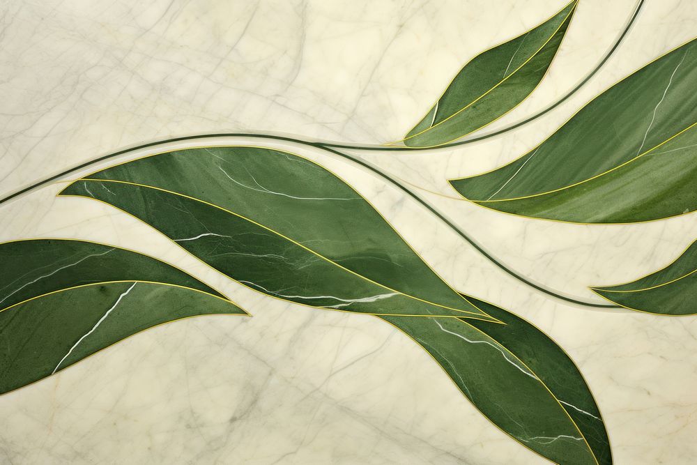 Leaf with green and yellow pattern plant art. AI generated Image by rawpixel.