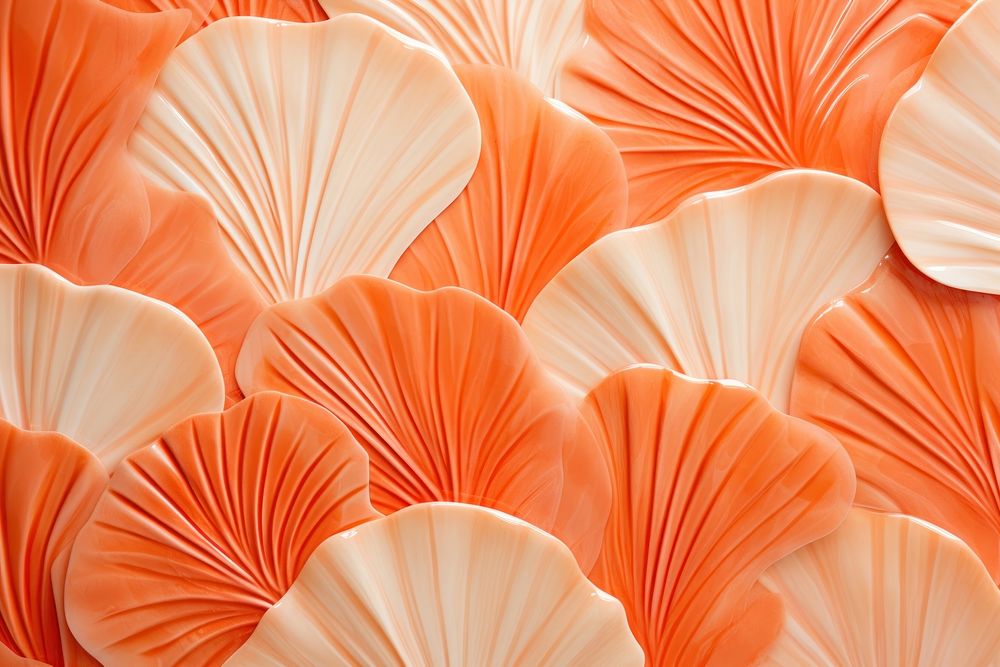Orange shell petal plant backgrounds. AI generated Image by rawpixel.