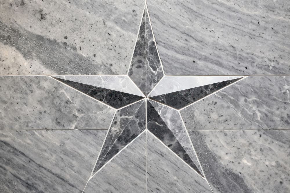 Star marble tile architecture. AI generated Image by rawpixel.