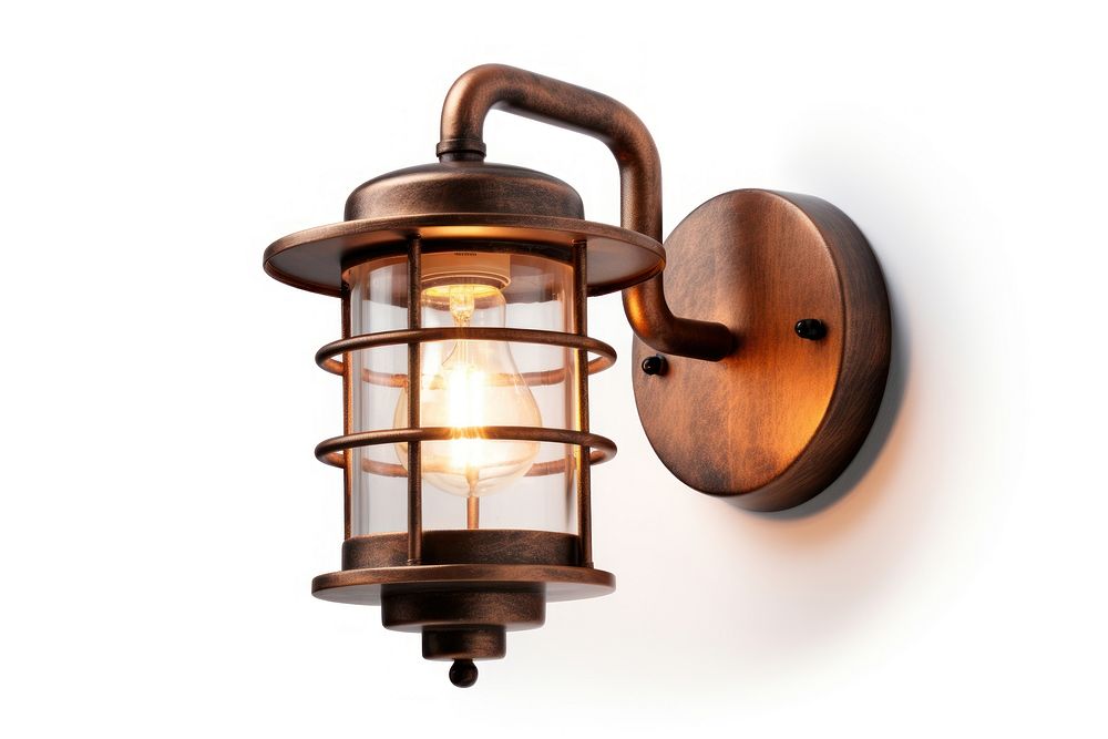 Wall light lighting copper metal. AI generated Image by rawpixel.