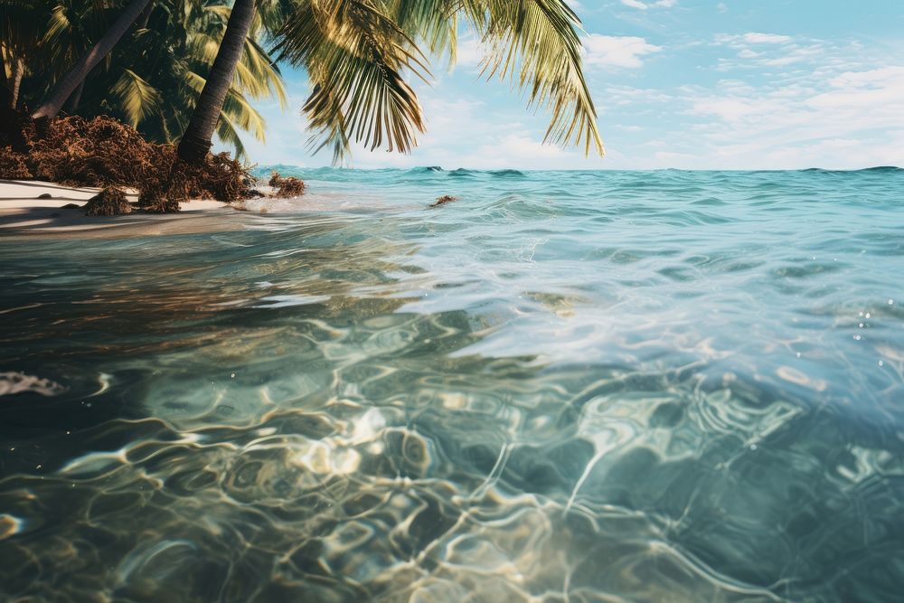 Beach landscape outdoors tropical. AI generated Image by rawpixel.