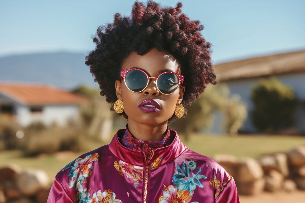 Young African woman photography sunglasses portrait. AI generated Image by rawpixel.