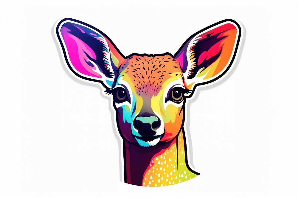 Deer art kangaroo mammal. AI generated Image by rawpixel.