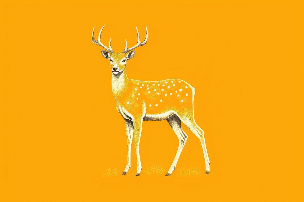 Full body deer wildlife animal mammal. AI generated Image by rawpixel.