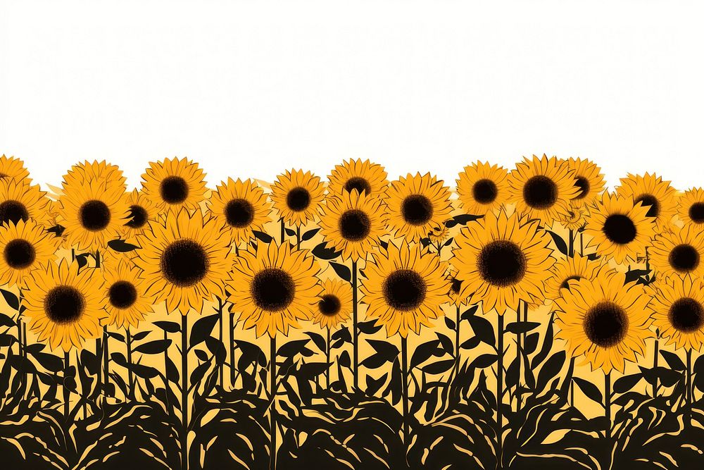 Minimal sunflower field backgrounds plant inflorescence. AI generated Image by rawpixel.