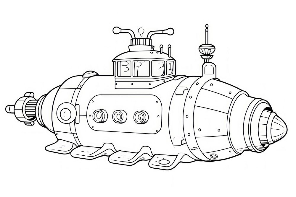 Submarine vehicle sketch transportation.