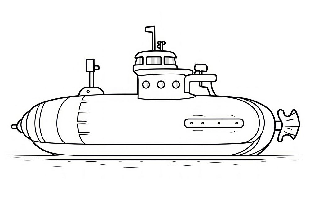 Submarine vehicle sketch transportation. AI generated Image by rawpixel.