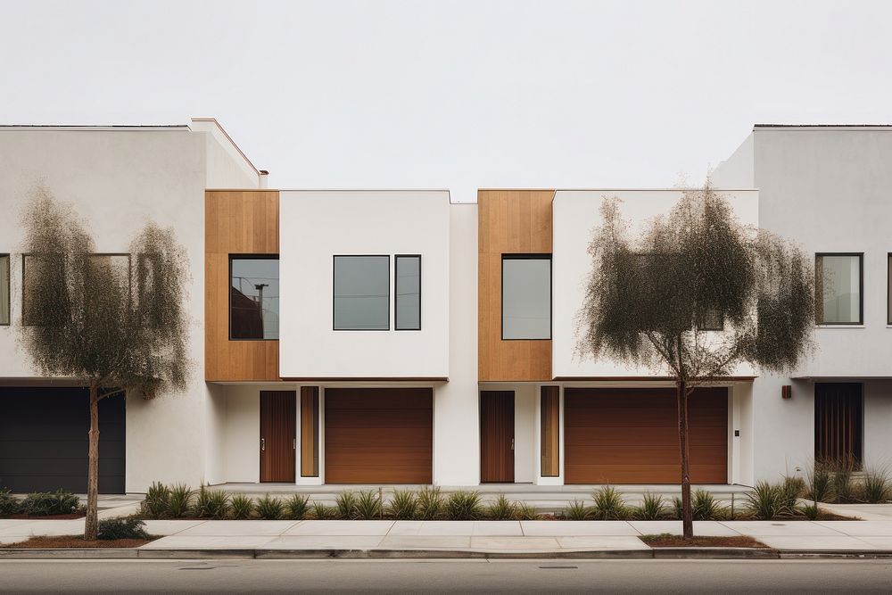 Townhome architecture building house. AI generated Image by rawpixel.