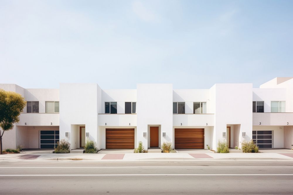 Townhome town architecture building. AI generated Image by rawpixel.