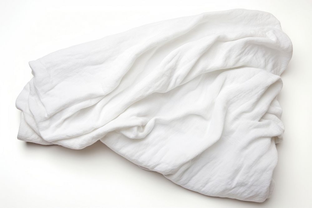 Wrinkled linen white white background. AI generated Image by rawpixel.