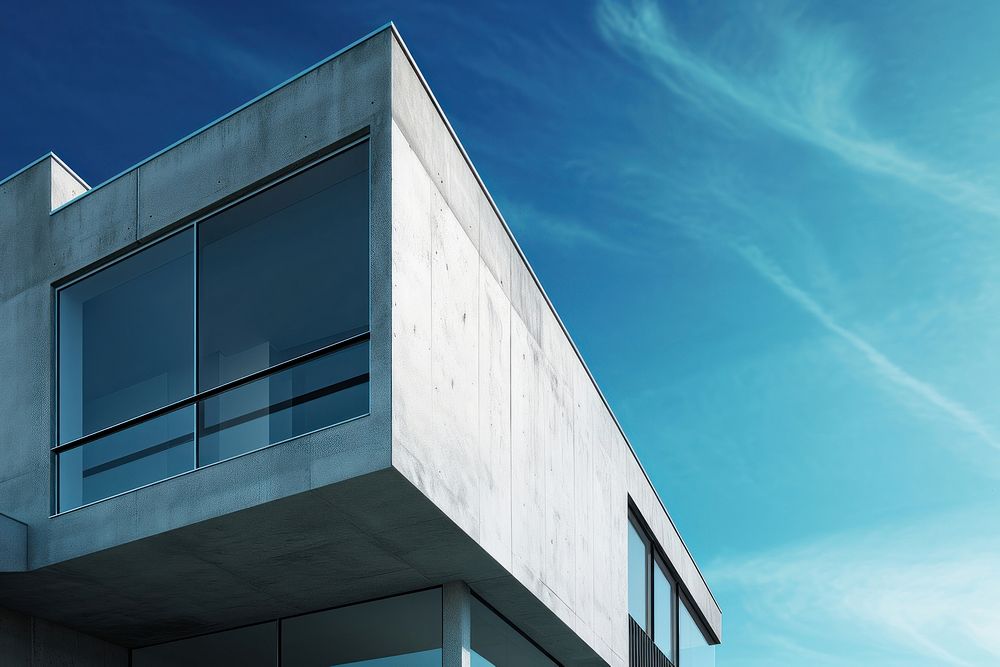Modern Minimal house sky architecture building. AI generated Image by rawpixel.