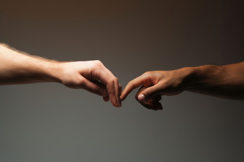 Hands reaching finger togetherness agreement. AI generated Image by rawpixel.