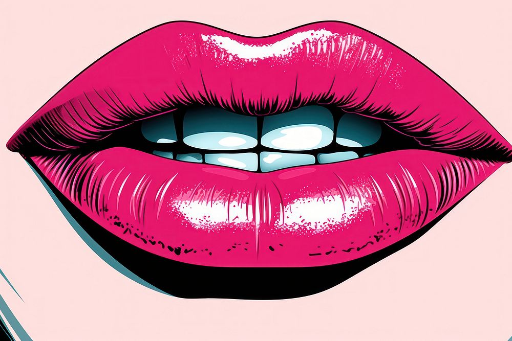 Lipstick cosmetics fashion cartoon. AI generated Image by rawpixel.