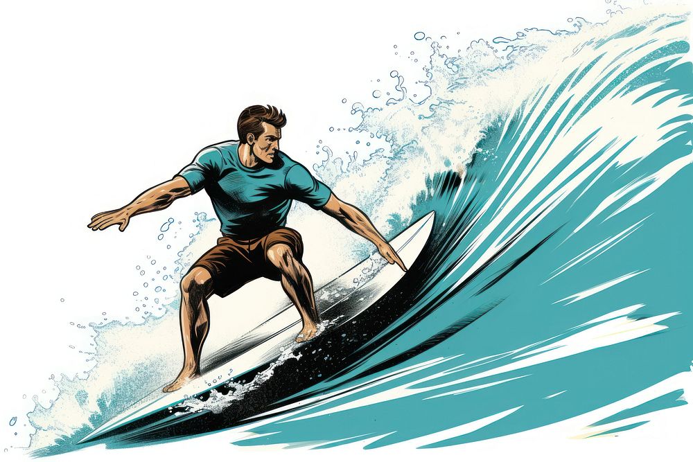 Surfing outdoors sports adult. AI generated Image by rawpixel.