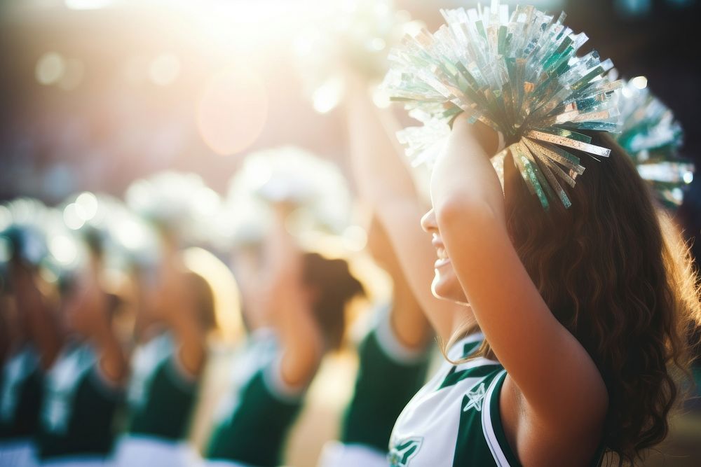 Cheer leaders cheerleading portrait photo. AI generated Image by rawpixel.