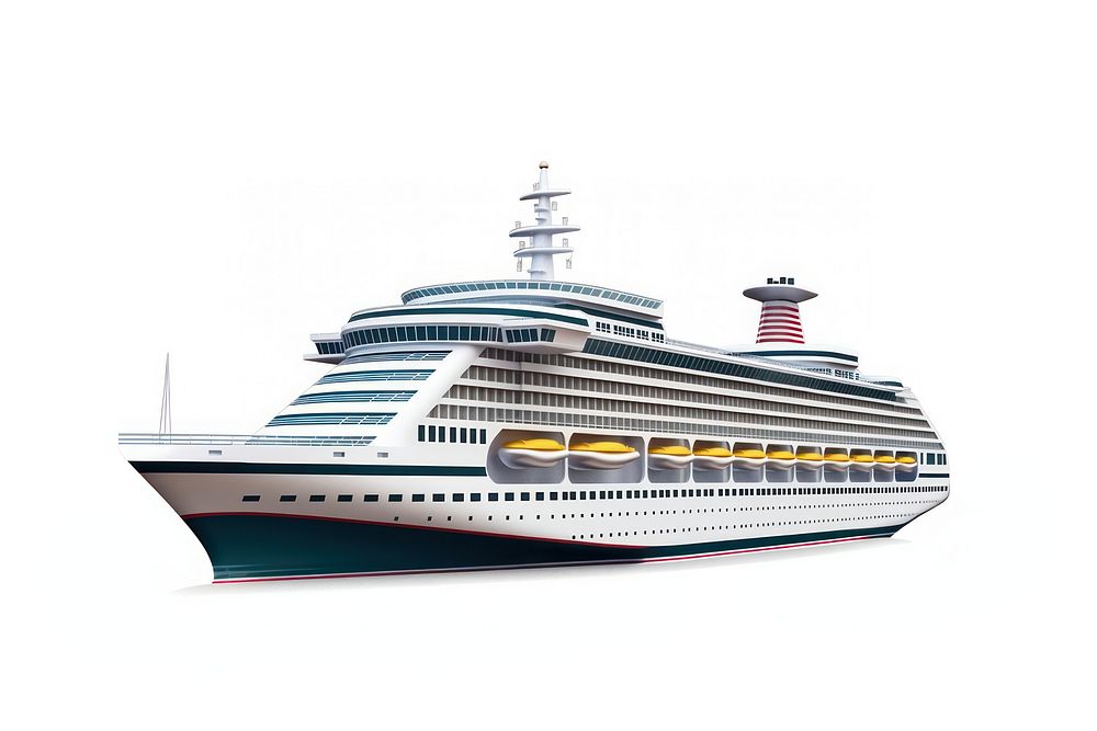 Cruise ship vehicle boat white background. AI generated Image by rawpixel.