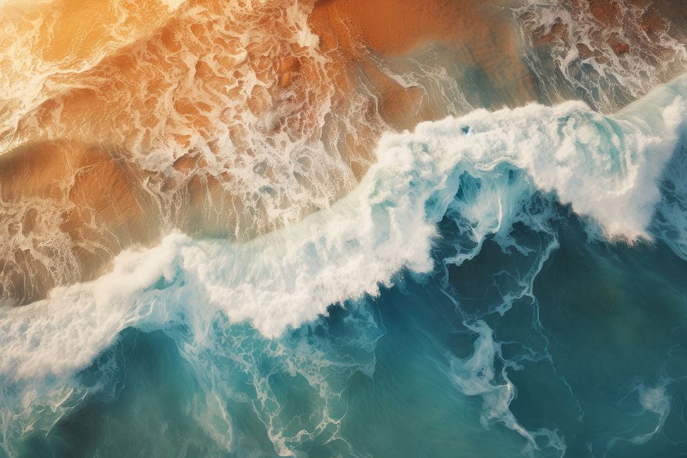 Ocean topview nature backgrounds abstract. AI generated Image by rawpixel.