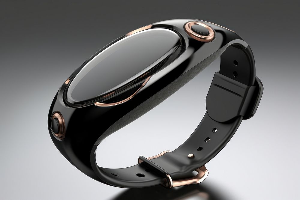 Smart watch wristwatch black accessories. AI generated Image by rawpixel.