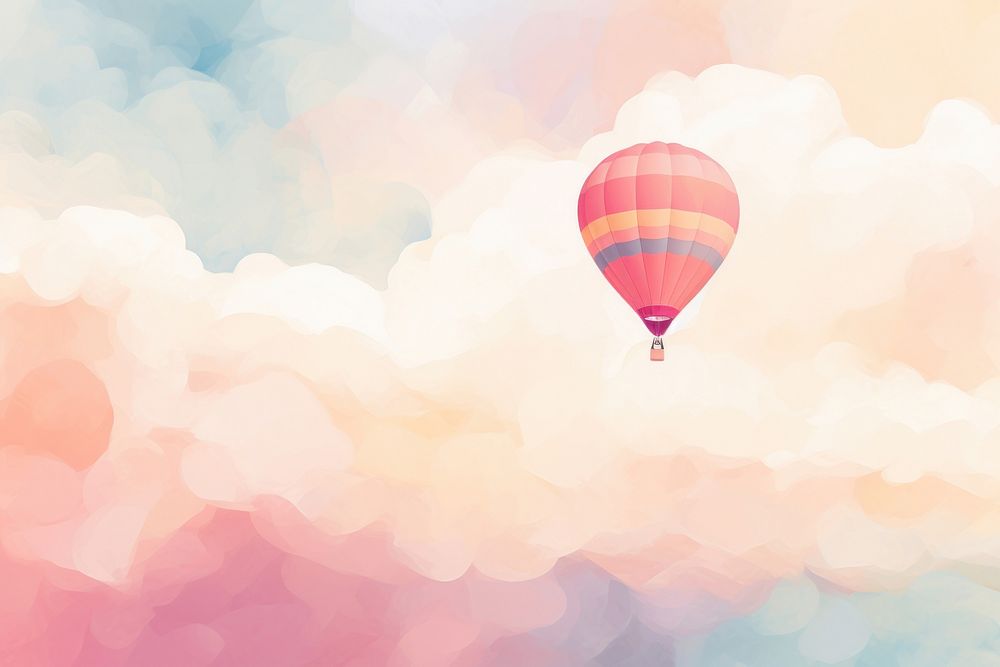 Hot air balloon backgrounds abstract aircraft. AI generated Image by rawpixel.