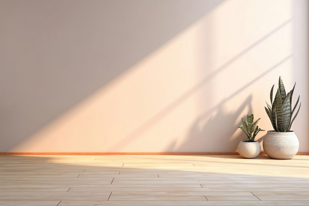 Empty room plant architecture flooring. AI generated Image by rawpixel.