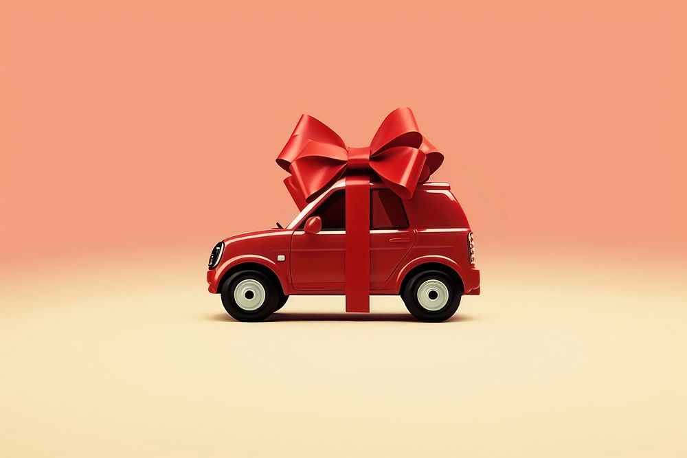 Car with gifts vehicle wheel transportation. AI generated Image by rawpixel.