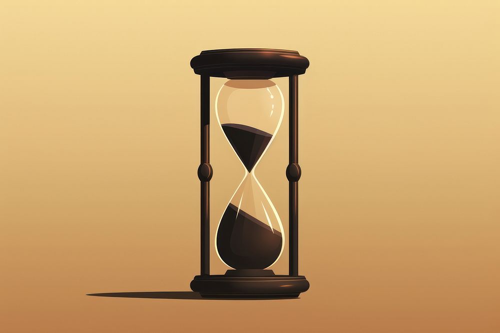 Sillouette hourglass letterbox deadline lighting. AI generated Image by rawpixel.