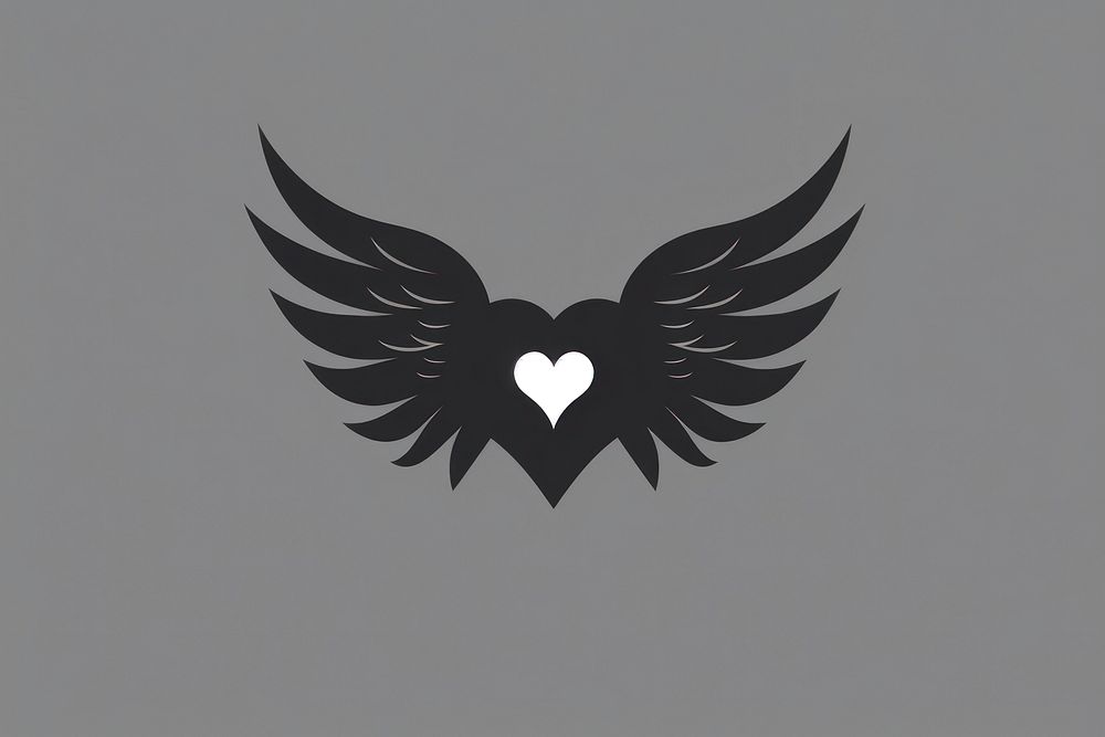 Heart with wings symbol logo creativity. AI generated Image by rawpixel.