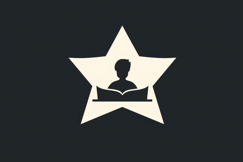 Star and book symbol shape logo. AI generated Image by rawpixel.