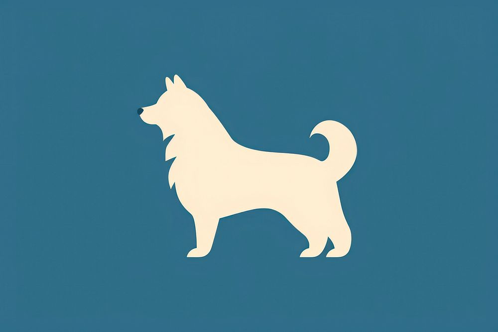 Pets logo silhouette mammal. 