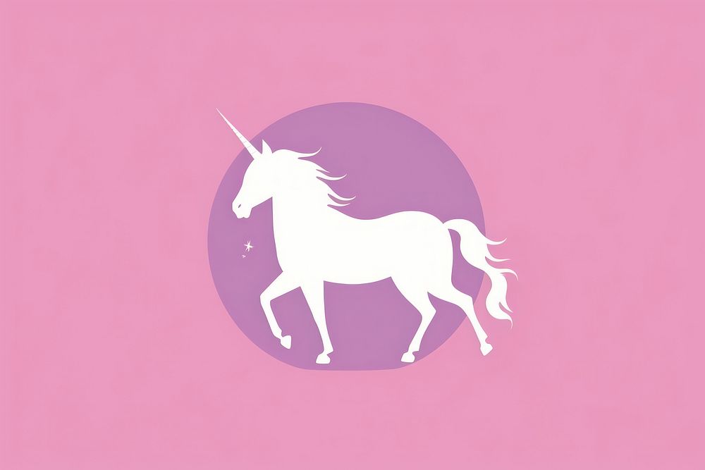 Sillouette unicorn animal mammal horse. AI generated Image by rawpixel.