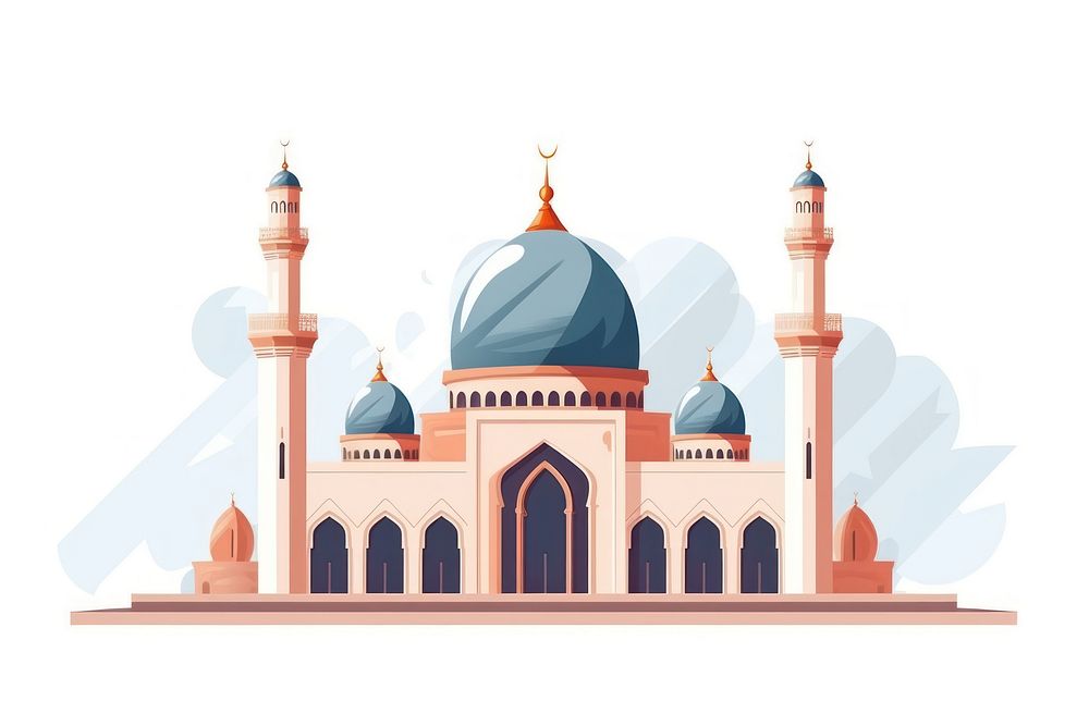 Mosque architecture building tower. AI generated Image by rawpixel.