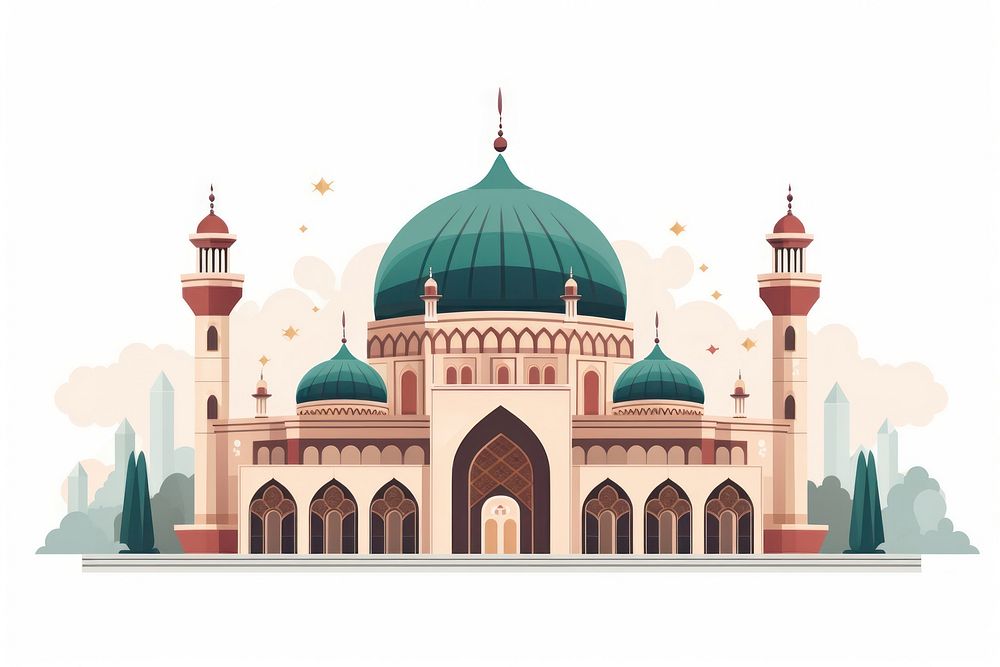 Mosque architecture building dome. AI generated Image by rawpixel.