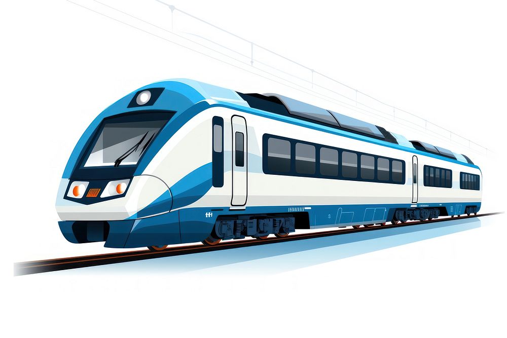 Modern train locomotive vehicle railway. AI generated Image by rawpixel.