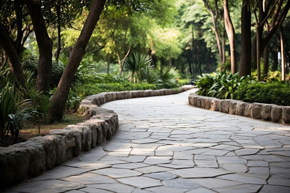 Botanic garden architecture flagstone outdoors. AI generated Image by rawpixel.
