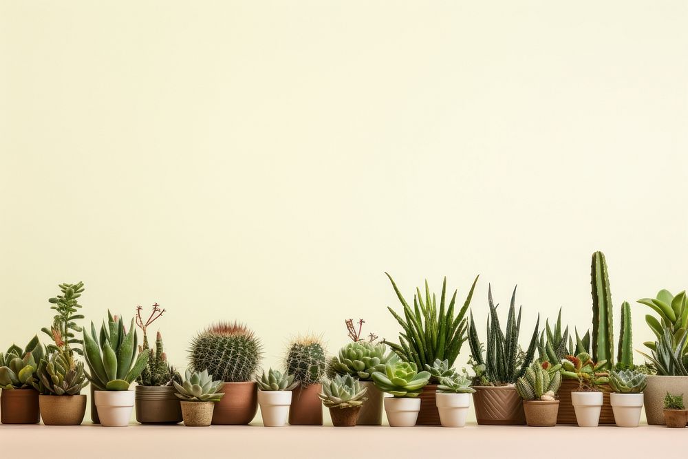 Horticultural plants cactus arrangement houseplant. AI generated Image by rawpixel.