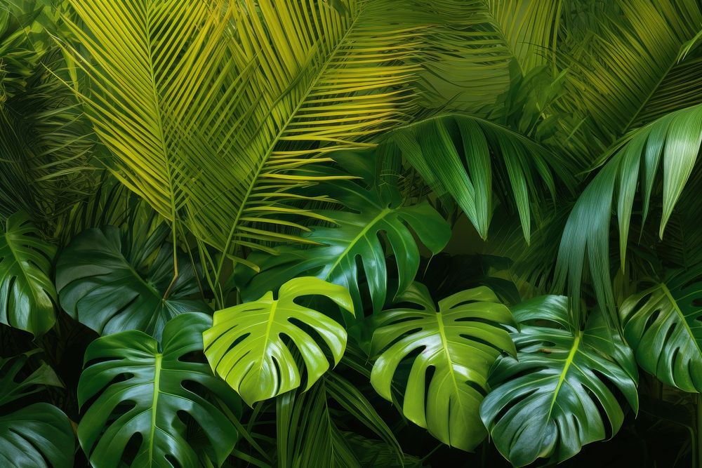 Lush greenery backgrounds vegetation outdoors. AI generated Image by rawpixel.