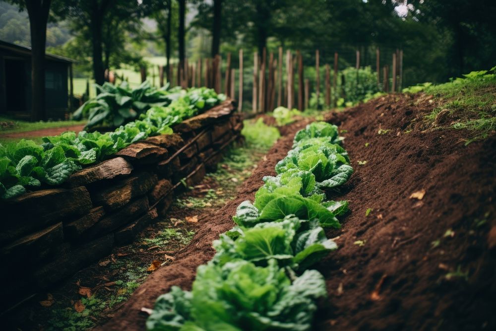 Vegetable gardening vegetable outdoors nature. AI generated Image by rawpixel.