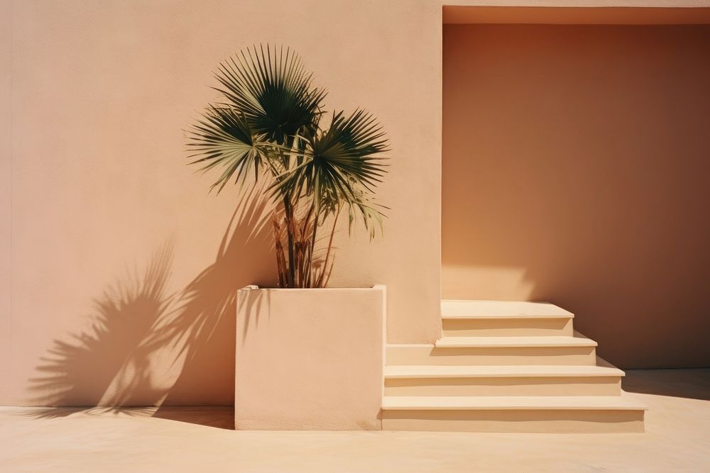 House architecture staircase plant. AI generated Image by rawpixel.