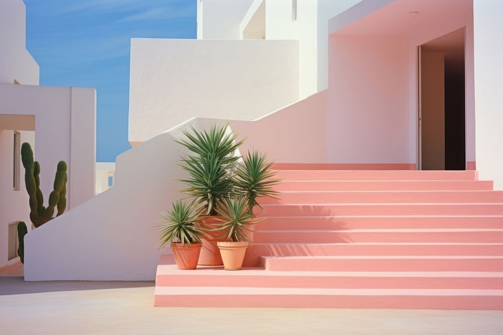 House architecture staircase building. AI generated Image by rawpixel.