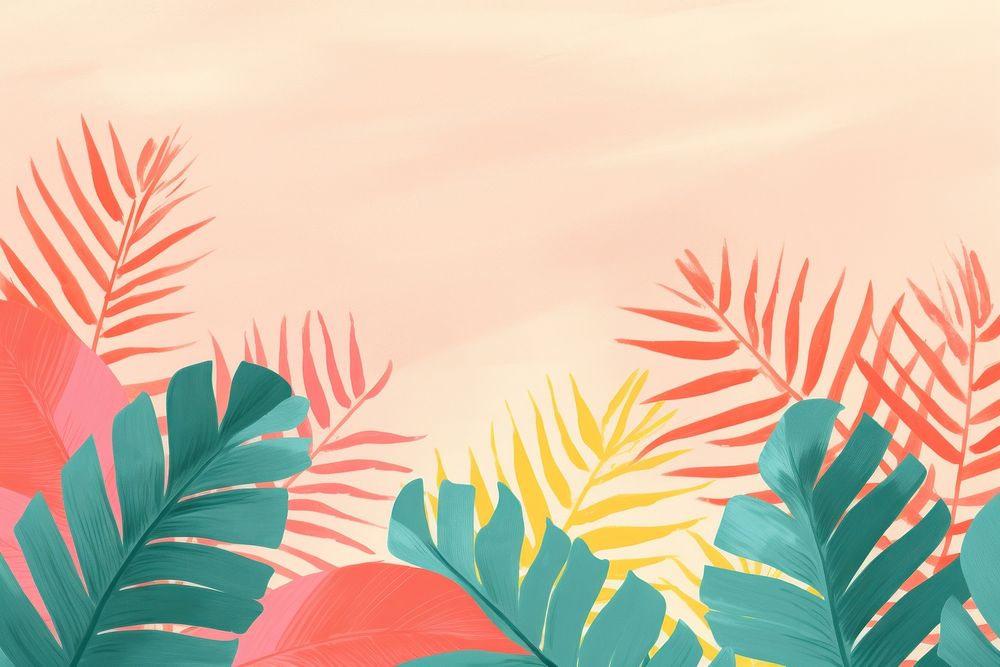 Tropical leaves border backgrounds abstract outdoors. AI generated Image by rawpixel.